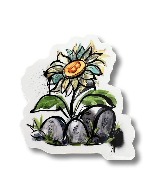 Flower Cemetery Sticker-52192
