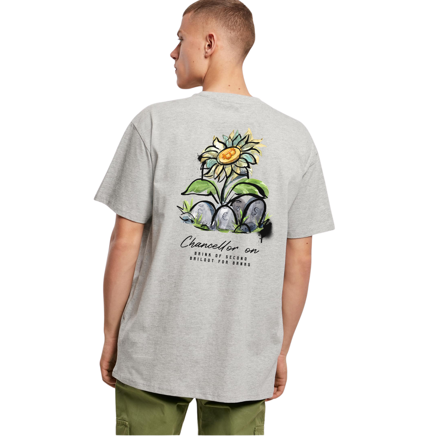 Oversized Bitcoin Flower T-Shirt