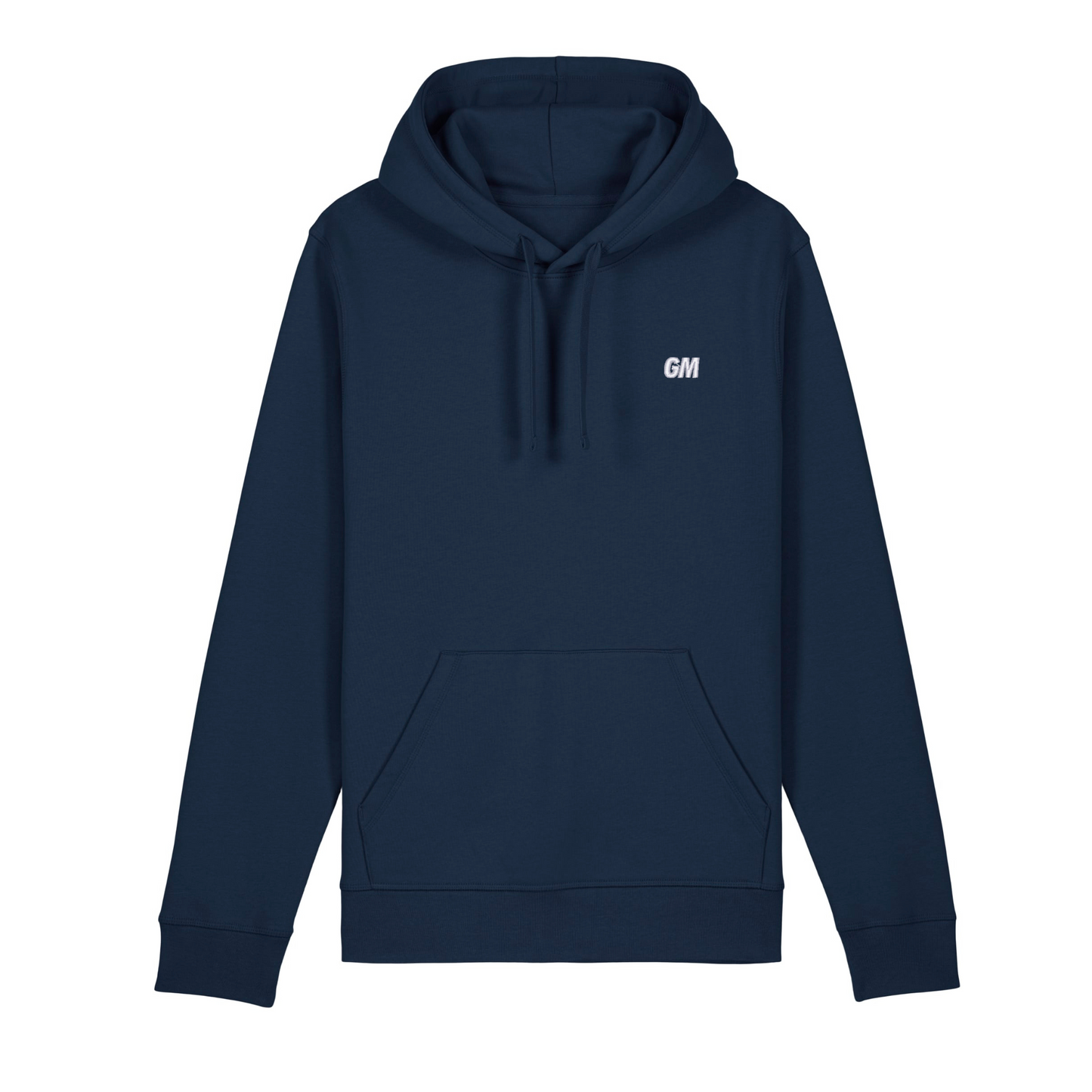 'GM' Regular Fit Hoodie with embroidery