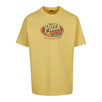 Bitcoin Retro Pizza Day Oversized T-Shirt