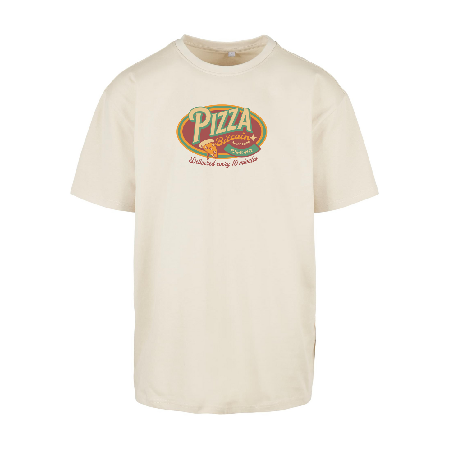 Bitcoin Retro Pizza Day Oversized T-Shirt