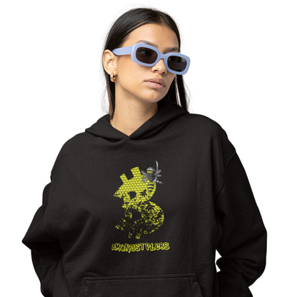 Oversized Bitcoin Hoodie Cyber Hornets Front