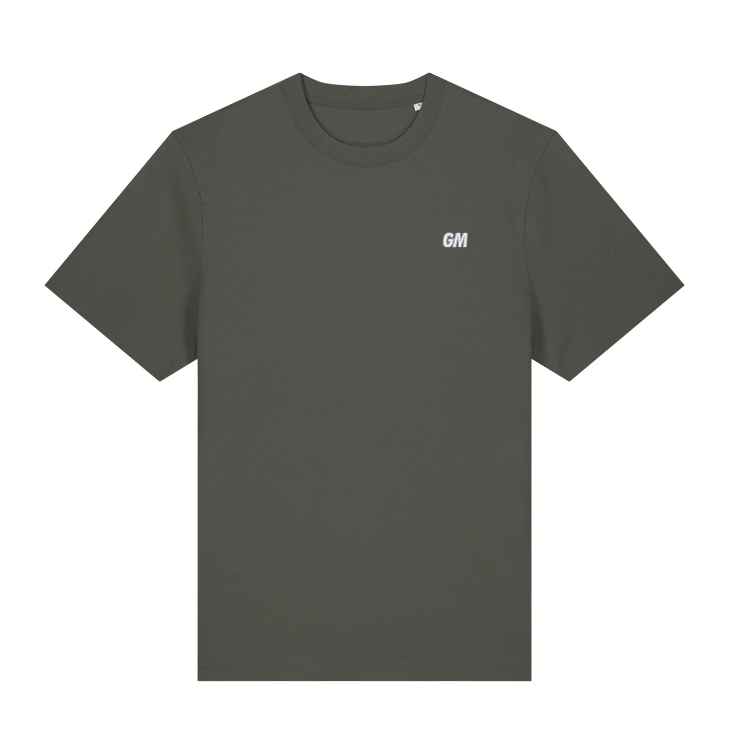 'GM' Embroidery Regular Fit T-Shirt