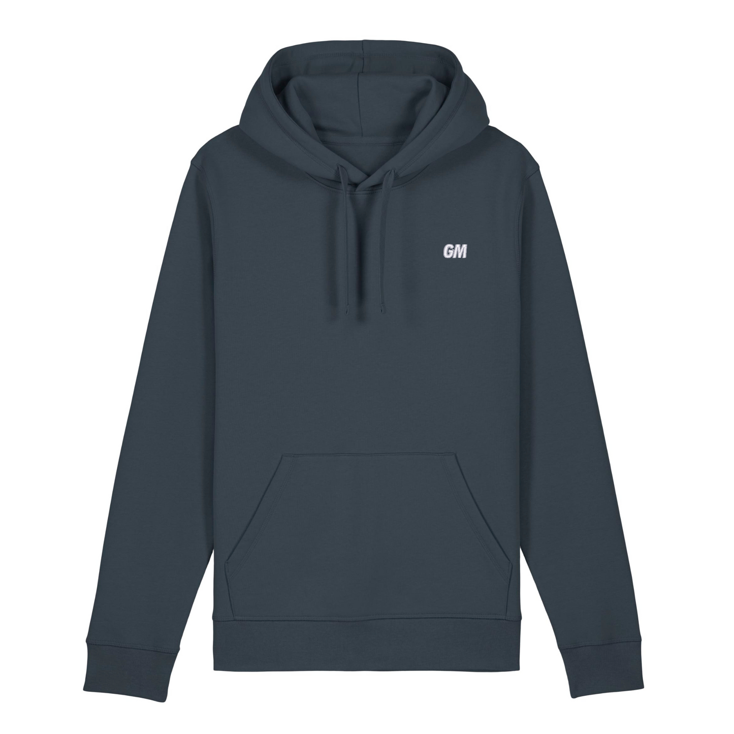 'GM' Regular Fit Hoodie with embroidery