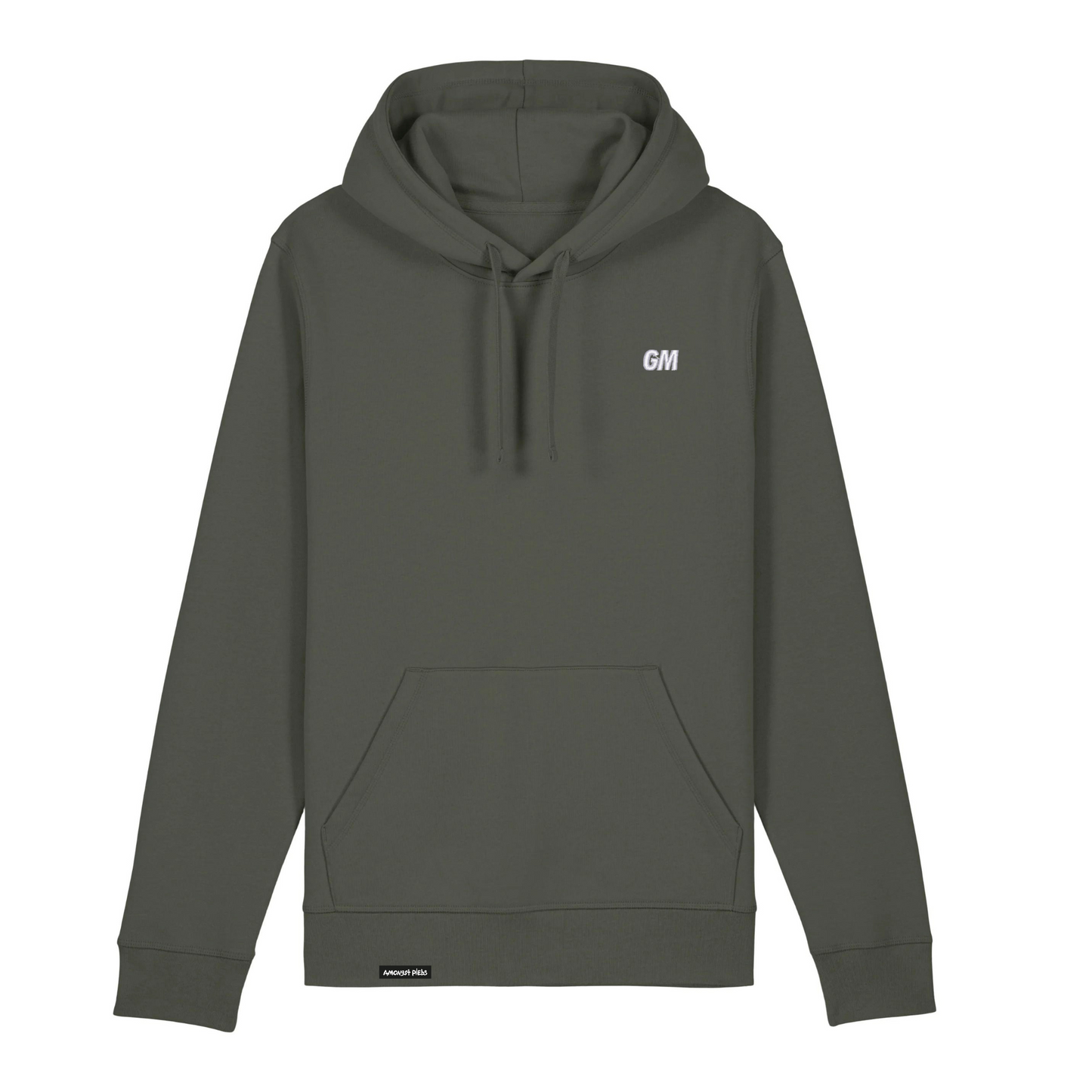 'GM' Regular Fit Hoodie with embroidery