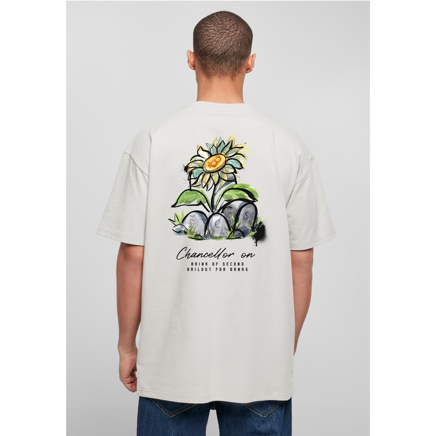 Oversized Bitcoin Flower T-Shirt