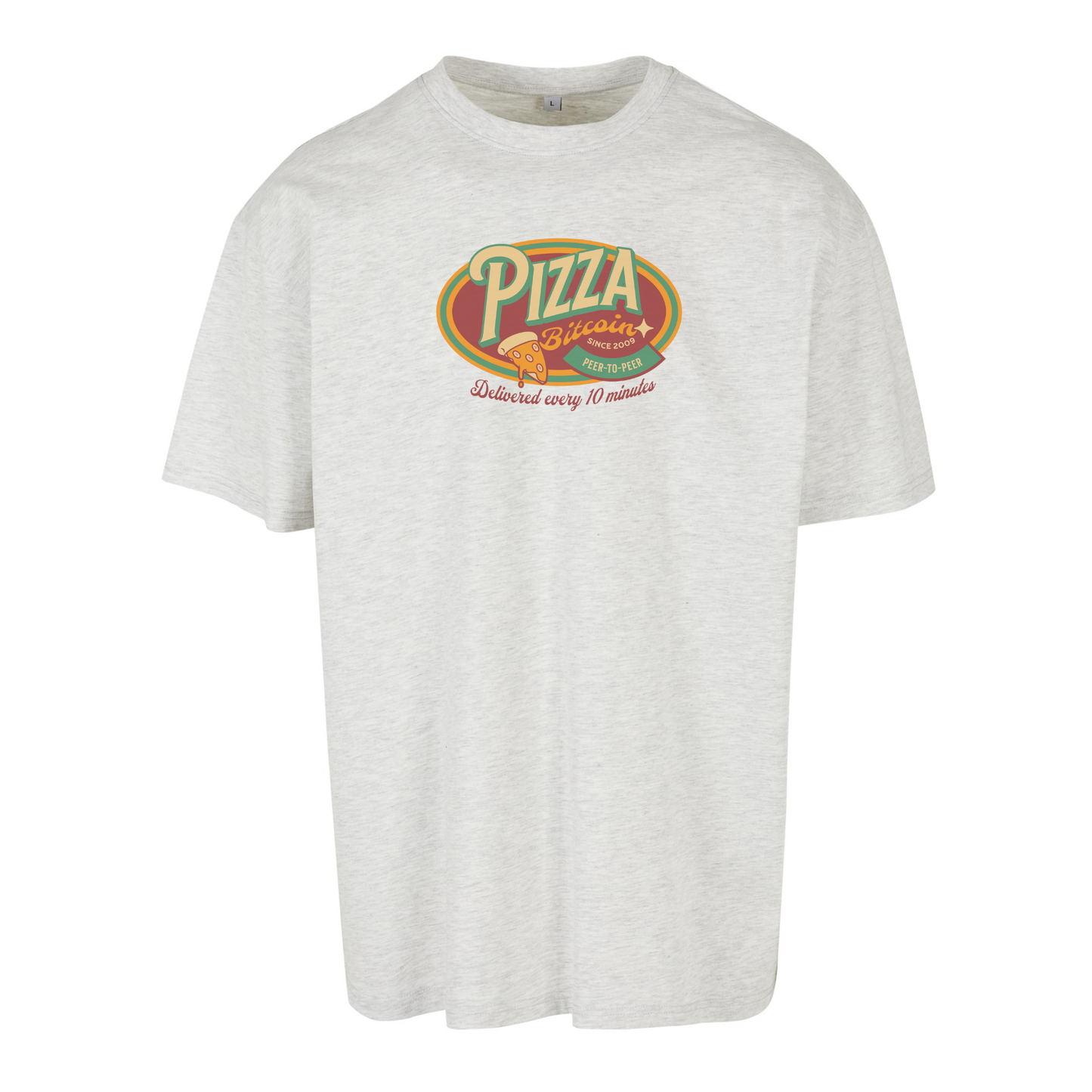 Bitcoin Retro Pizza Day Oversized T-Shirt