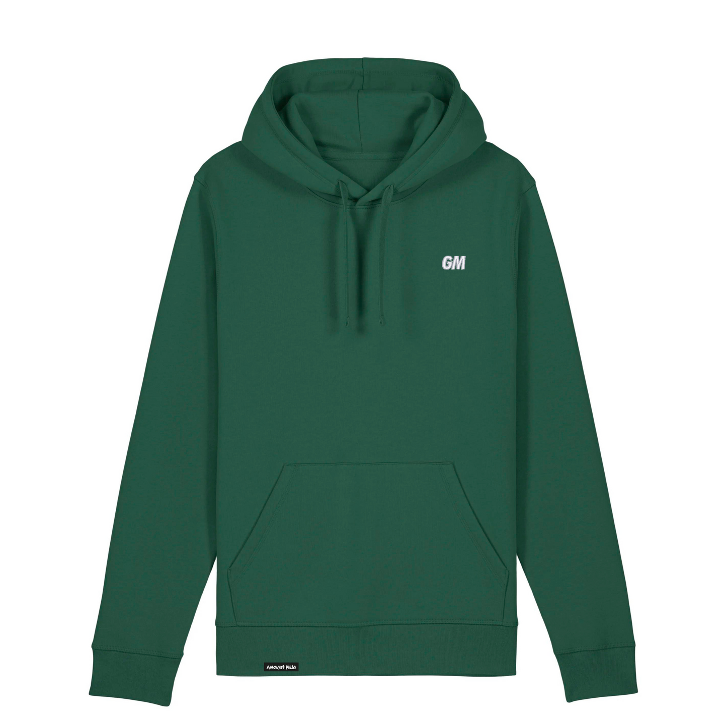 'GM' Regular Fit Hoodie with embroidery