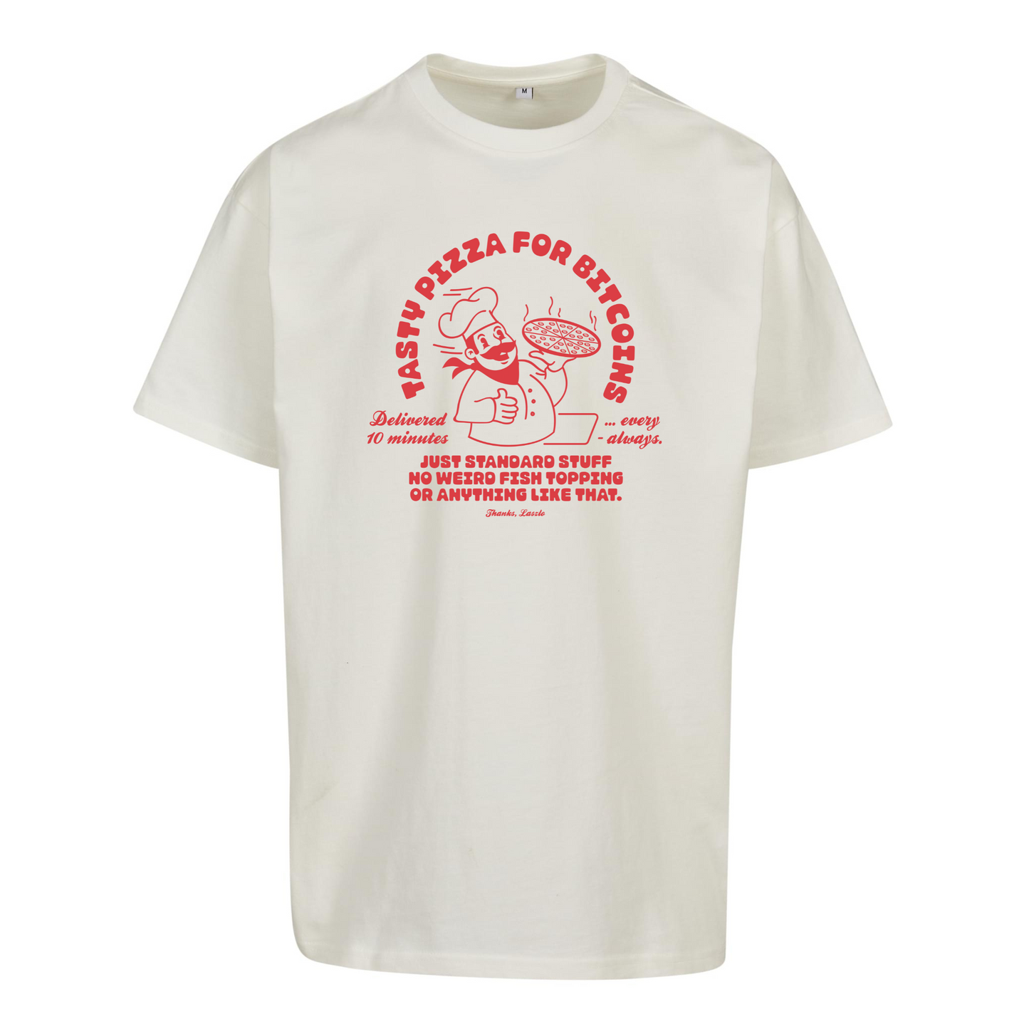 Bitcoin Pizza Guy Oversized T-Shirt